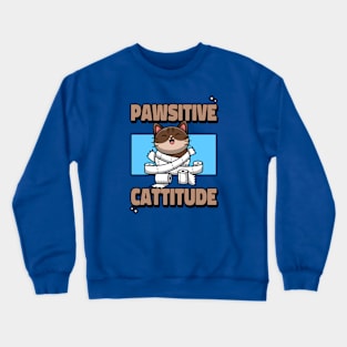 Funny Cute Cat Pun Saying Crewneck Sweatshirt